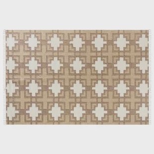Beliani-KONURTAY-Laagpolig vloerkleed-Lichtbeige-200 x 300 cm-Jute