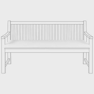 Beliani-VIVARA -Tuinkussen-Gebroken wit-152 x 54 cm-Polyester