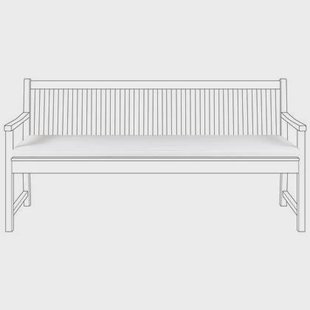 Beliani-VIVARA -Tuinkussen-Gebroken wit-169 x 54 cm-Polyester