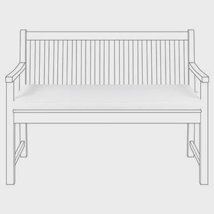 Beliani-VIVARA -Tuinkussen-Gebroken wit-112 x 54 cm-Polyester