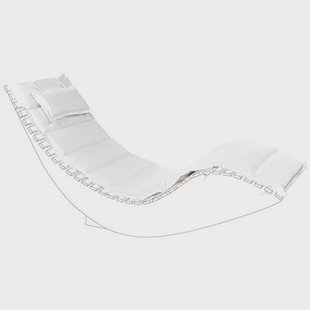 Beliani-BRESCIA-Tuinkussen-Gebroken wit-180 x 60 cm -Polyester