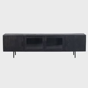 Giga Meubel - Tv-Meubel Zwart 200cm - Mangohout|Metaal Giga Meubel - Tv-Meubel Zwart 200cm - Mangohout|Metaal