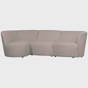 WOOOD Coco 3-Zits Ronding Links - Bouclé - Zand - 70x230x138 WOOOD Coco 3-Zits Ronding Links - Bouclé - Zand - 70x230x138