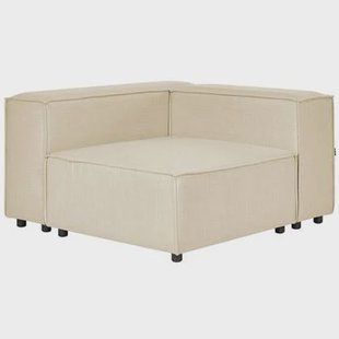 Beliani - APRICA - Hoekstuk - Beige - Linnen