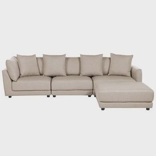 Beliani - SIGTUNA - Hoekbank - Beige - Universeel - Polyester Beliani - SIGTUNA - Hoekbank - Beige - Universeel - Polyester
