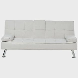 Beliani - ROXEN - Slaapbank 3-zits - Lichtbeige - Polyester