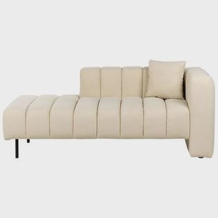 Beliani-LANNILS-Chaise longue-Wit-Rechtszijdig-Vegan kunstleer Beliani-LANNILS-Chaise longue-Wit-Rechtszijdig-Vegan kunstleer