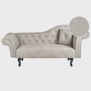 Beliani - LATTES II - Chaise longue - Taupe - Rechterzijde - Fluweel Beliani - LATTES II - Chaise longue - Taupe - Rechterzijde - Fluweel