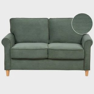 Beliani - RONNEBY - Tweezitsbank - Donkergroen - Corduroy