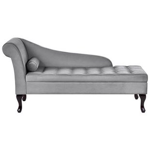 Beliani - PESSAC - Chaise longue - Lichtgrijs - Linkerzijde - Fluweel Beliani - PESSAC - Chaise longue - Lichtgrijs - Linkerzijde - Fluweel