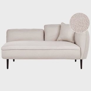Beliani - CHEVANNES - Chaise longue - Lichtbeige - Bouclé