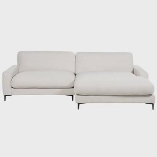 Beliani - MALOY - Hoekbank - Gebroken wit - Linkszijdig - Polyester