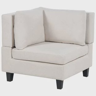 Beliani - UNSTAD - Hoekstuk - Lichtbeige - Polyester