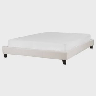 Beliani-ROANNE-Tweepersoonsbed-Lichtbeige-160 x 200 cm-Polyester