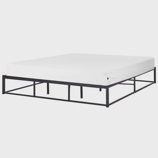 Beliani - VIRY - Tweepersoonsbed - Zwart - 180 x 200 cm - Metaal