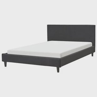 Beliani - FITOU - Tweepersoonsbed - Zwart - 140 x 200 cm - Polyester