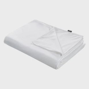 Beliani-RHEA-Verzwaringsdeken hoes-Wit-100 x 150 cm-Polyester