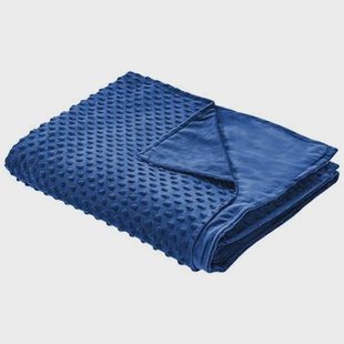 Beliani-CALLISTO-Verzwaringsdeken hoes-Blauw-120 x 180 cm-Polyester Beliani-CALLISTO-Verzwaringsdeken hoes-Blauw-120 x 180 cm-Polyester