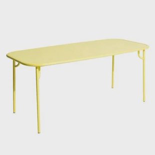 Week-end tuintafel 180x85 met dicht blad geel