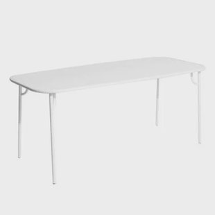 Week-end tuintafel 180x85 met dicht blad wit