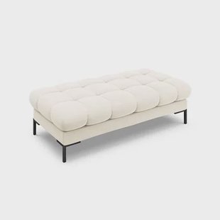 Cosmopolitan Design Bali Hocker - Lichtbeige / Zwart