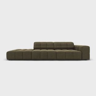 Cosmopolitan Design Chicago 4-zitsbank Links Open - Velvet - Olijfgroen Cosmopolitan Design Chicago 4-zitsbank Links Open - Velvet - Olijfgroen