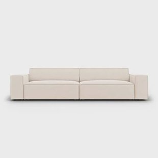 Micadoni Jodie 4-zitsbank - Fluweel - Crème