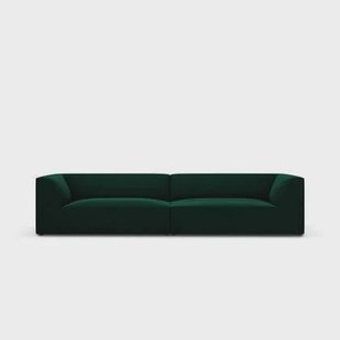 Windsor & Co Sao 4-zitsbank - Velvet - Flessengroen