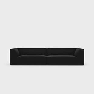 Windsor & Co Sao 4-zitsbank - Velvet - Zwart