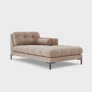 Cosmopolitan Design Bali Chaise Longue Rechts - Taupe / Zwart