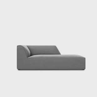Windsor & Co Sao Chaise Longue Rechts - Velvet - Grijs