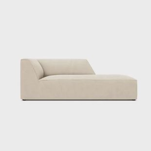 Windsor & Co Sao Chaise Longue Rechts - Ribstof - Lichtbeige