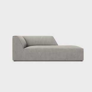 Windsor & Co Sao Chaise Longue Rechts - Ribstof - Lichtgrijs