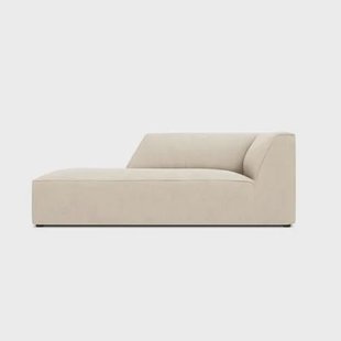 Windsor & Co Sao Chaise Longue Links - Ribstof - Lichtbeige