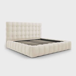 Cosmopolitan Design Bali Bedframe met Opbergruimte - 200 x 200 cm - Crème