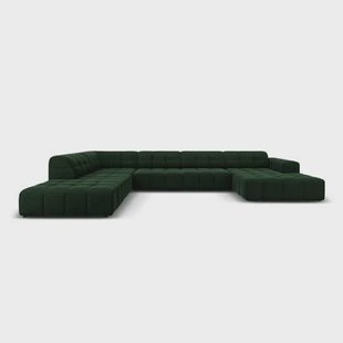 Cosmopolitan Design Chicago U-bank - Hoek Links - Velvet - Flessengroen Cosmopolitan Design Chicago U-bank - Hoek Links - Velvet - Flessengroen