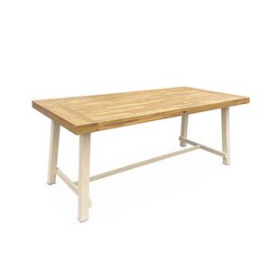 sweeek - Tafel van hout en metaal, 190cm, 6-8 zitplaatsen