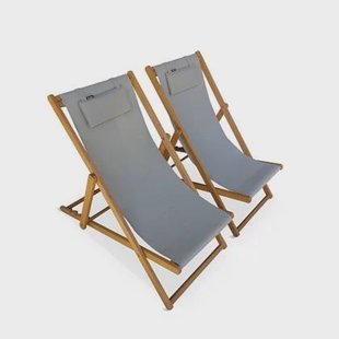 sweeek - Set van twee textileen strandstoelen