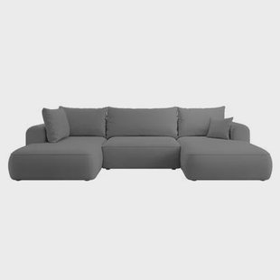 NADUVI Collection Philipa U-bank Links met Slaapfunctie - Velvet - Donkergrijs NADUVI Collection Philipa U-bank Links met Slaapfunctie - Velvet - Donkergrijs