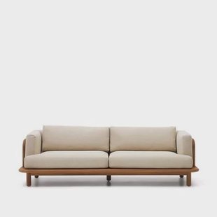 Kave Home - 3-zitsbank Turqueta van FSC 100% massief teakhout 230 cm
