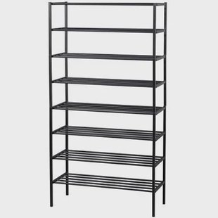 WOOOD Ferro Schoenenrek - Metaal - Zwart - 160x85x35