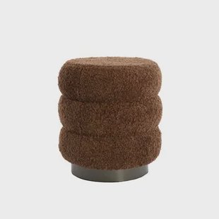 Light & Living Light&living Poef Ø40x45 cm JOBBI bruin mat zwart Light & Living Light&living Poef Ø40x45 cm JOBBI bruin+mat zwart