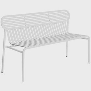 Petite Friture Week-end tuinbank met rugleuning Pearl Grey