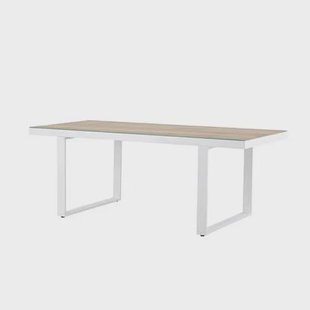 Nest outdoor Mathijs Tuintafel Aluminium Wit - met Glazen Tafelblad