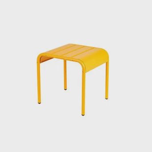 MaximaVida metalen bijzettafel krukje Max 45 cm okergeel