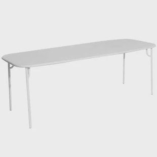 Petite Friture Week-end tuintafel 220x85 met dicht blad Pearl Grey