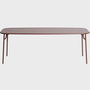 Petite Friture Week-end tuintafel 220x85 Brown Red