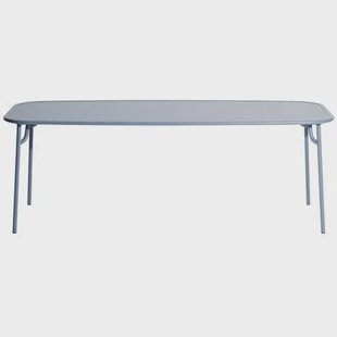 Petite Friture Week-end tuintafel 220x85 met dicht blad Pigeon Blue