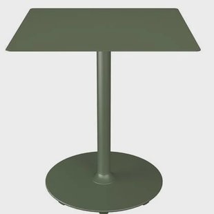 Houe Pico tuintafel 70x70 Olive green, rond onderstel