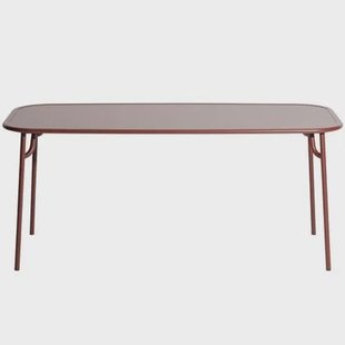 Petite Friture Week-end tuintafel 180x85 met dicht blad Brown Red